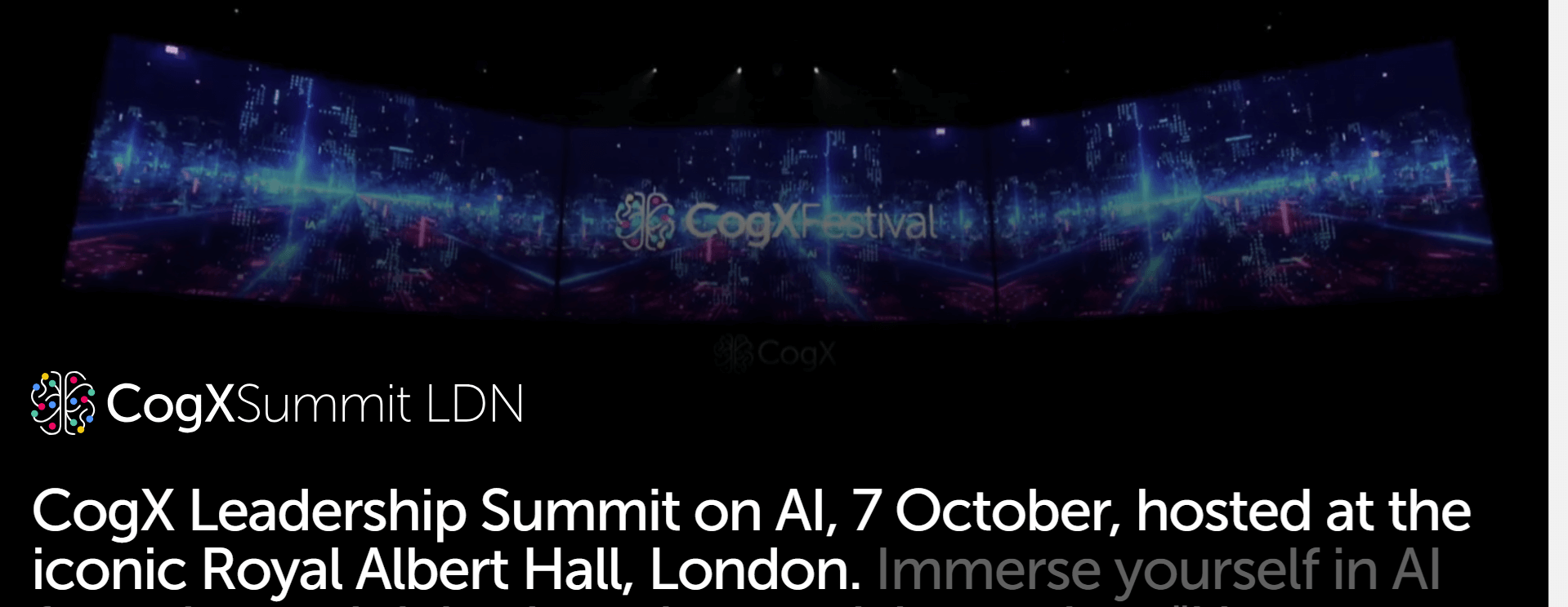 Meet us at CogX in London